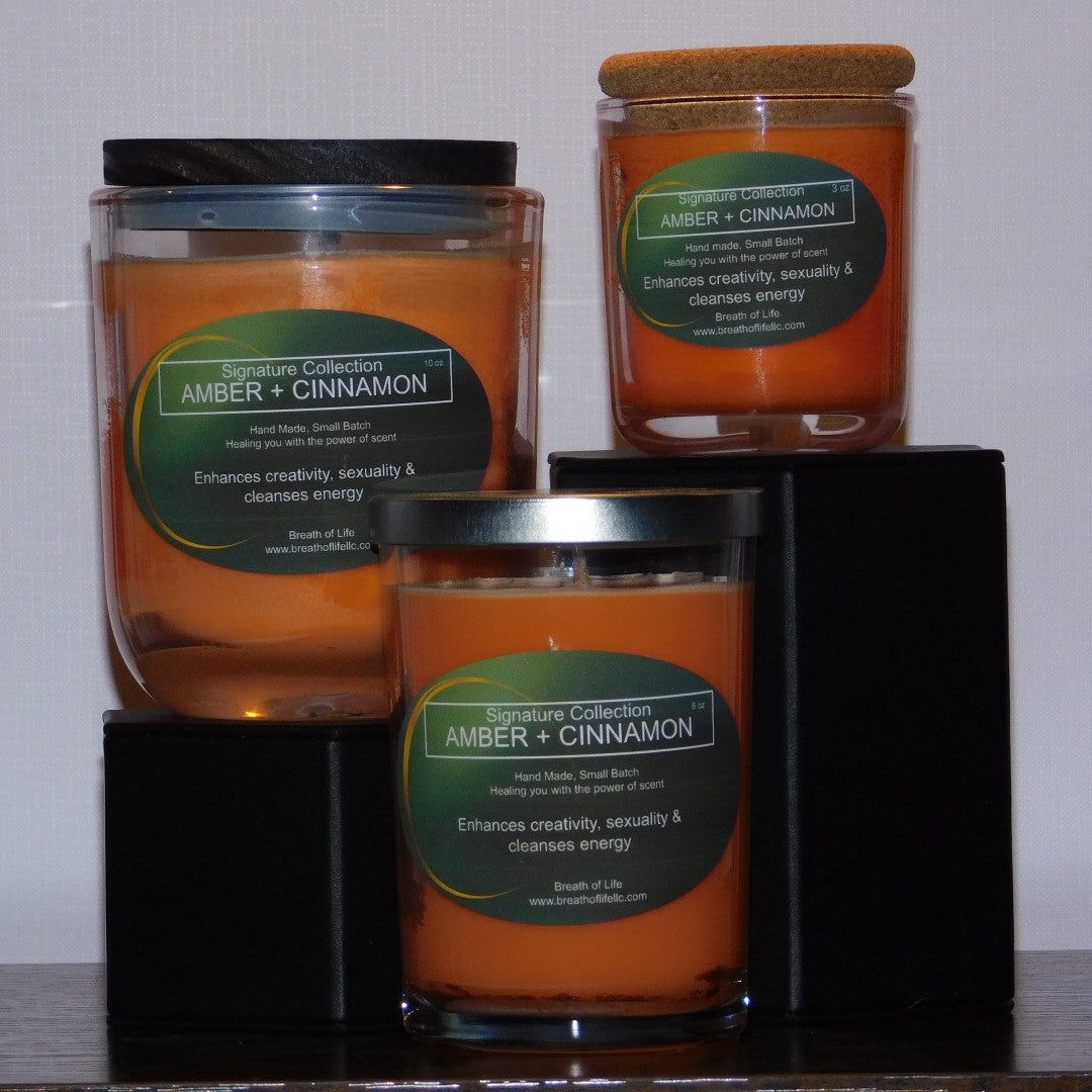 Soy Wax Candles Amber + Cinnamon